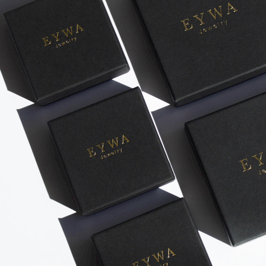Geometric hoops gold