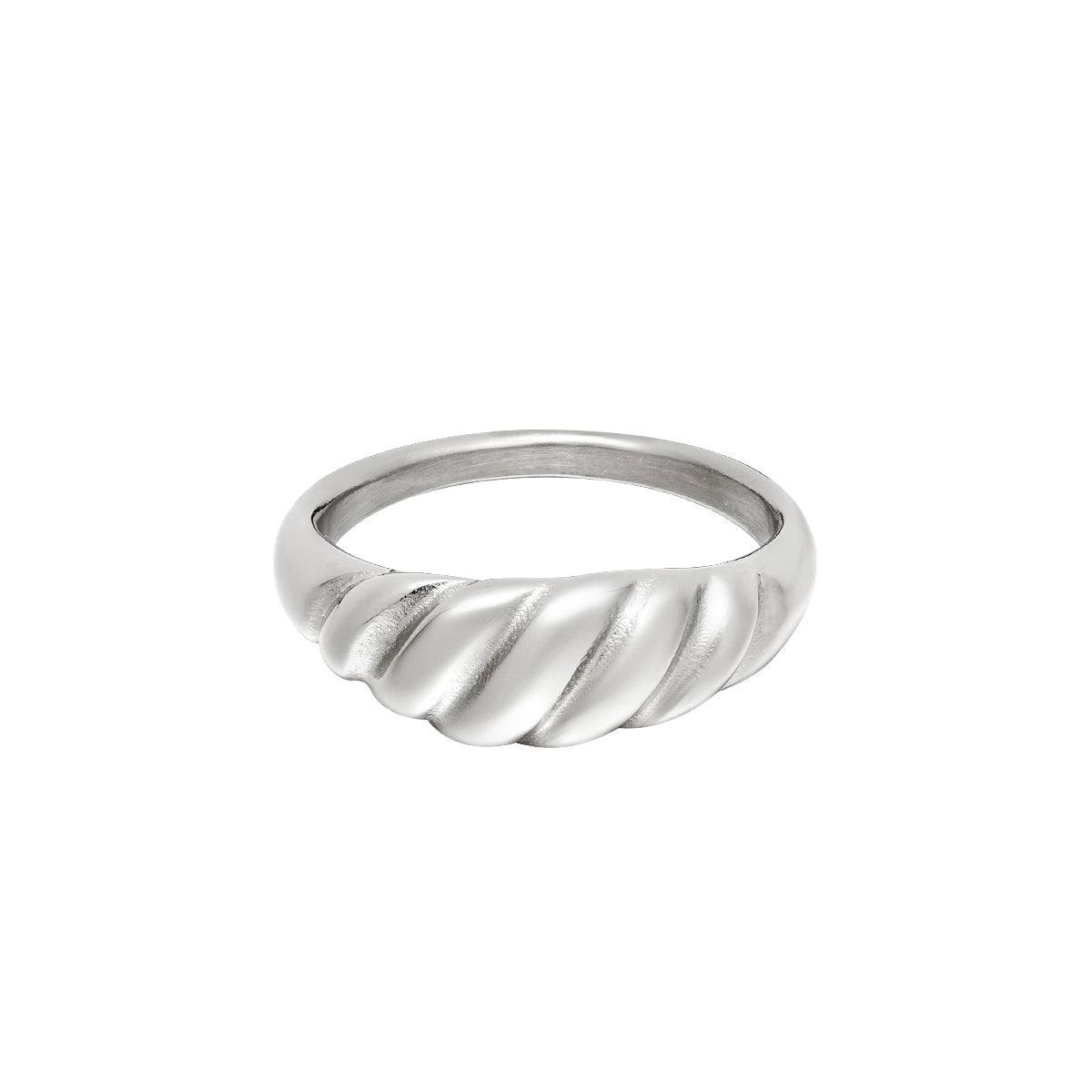 Croissant ring silver