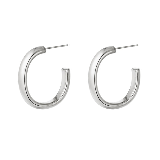 Statement hoops silver