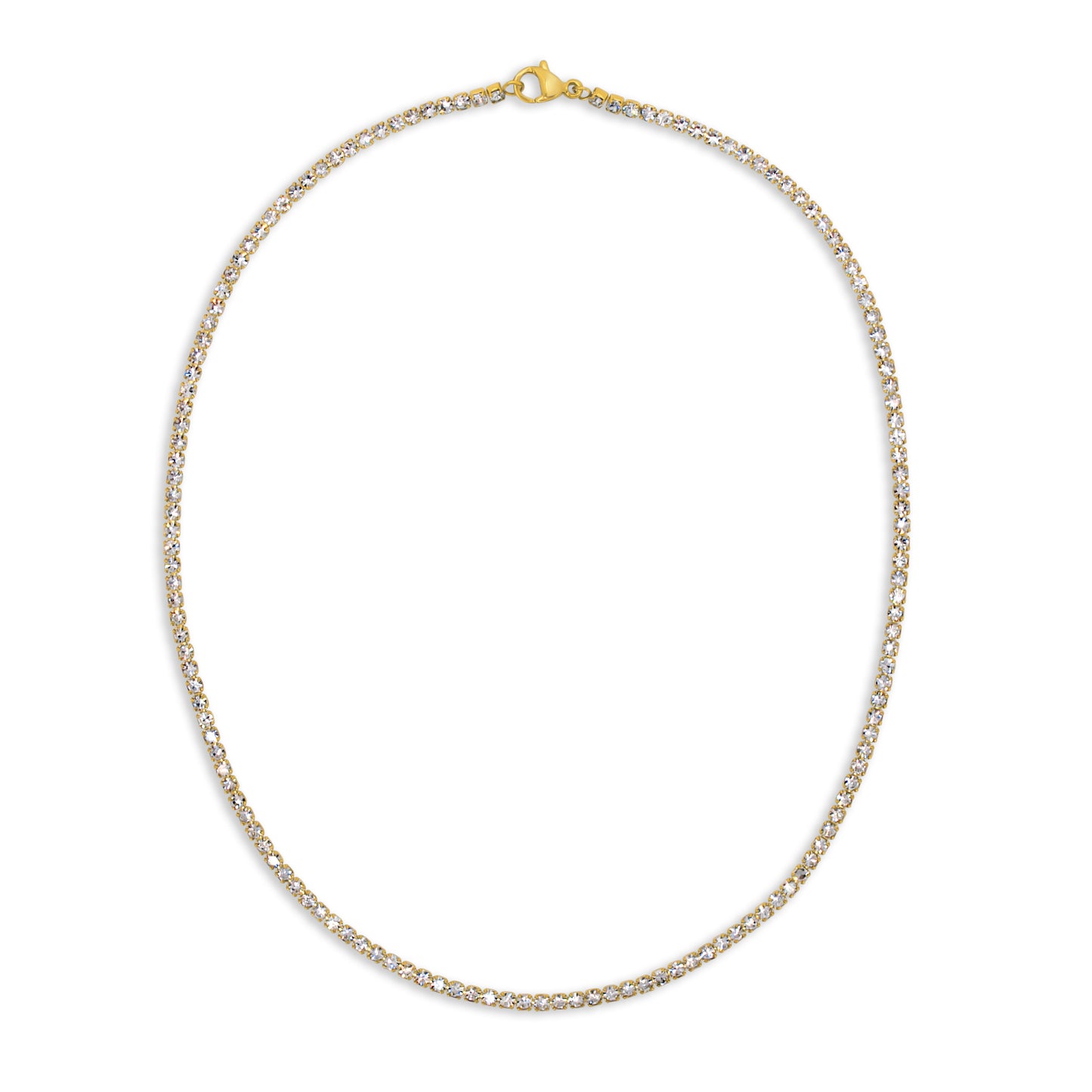 Tennis necklace gold