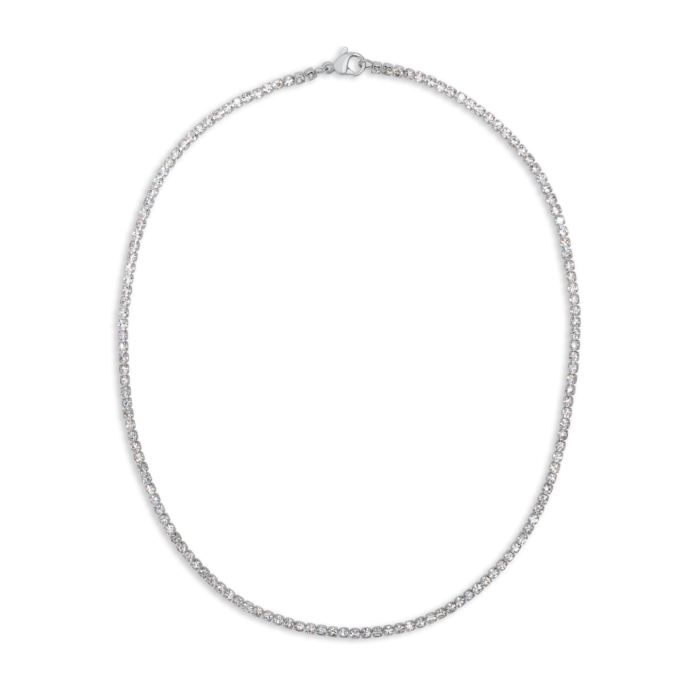 Tennis necklace silver