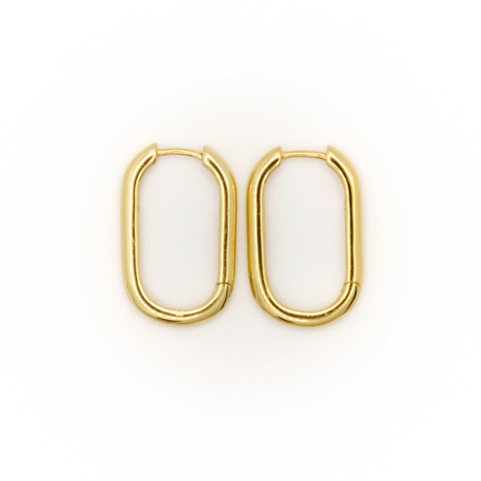 Oval hoops gold