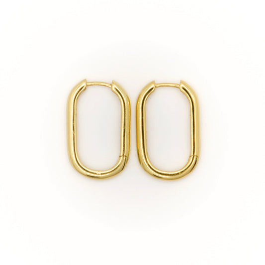 Oval hoops gold