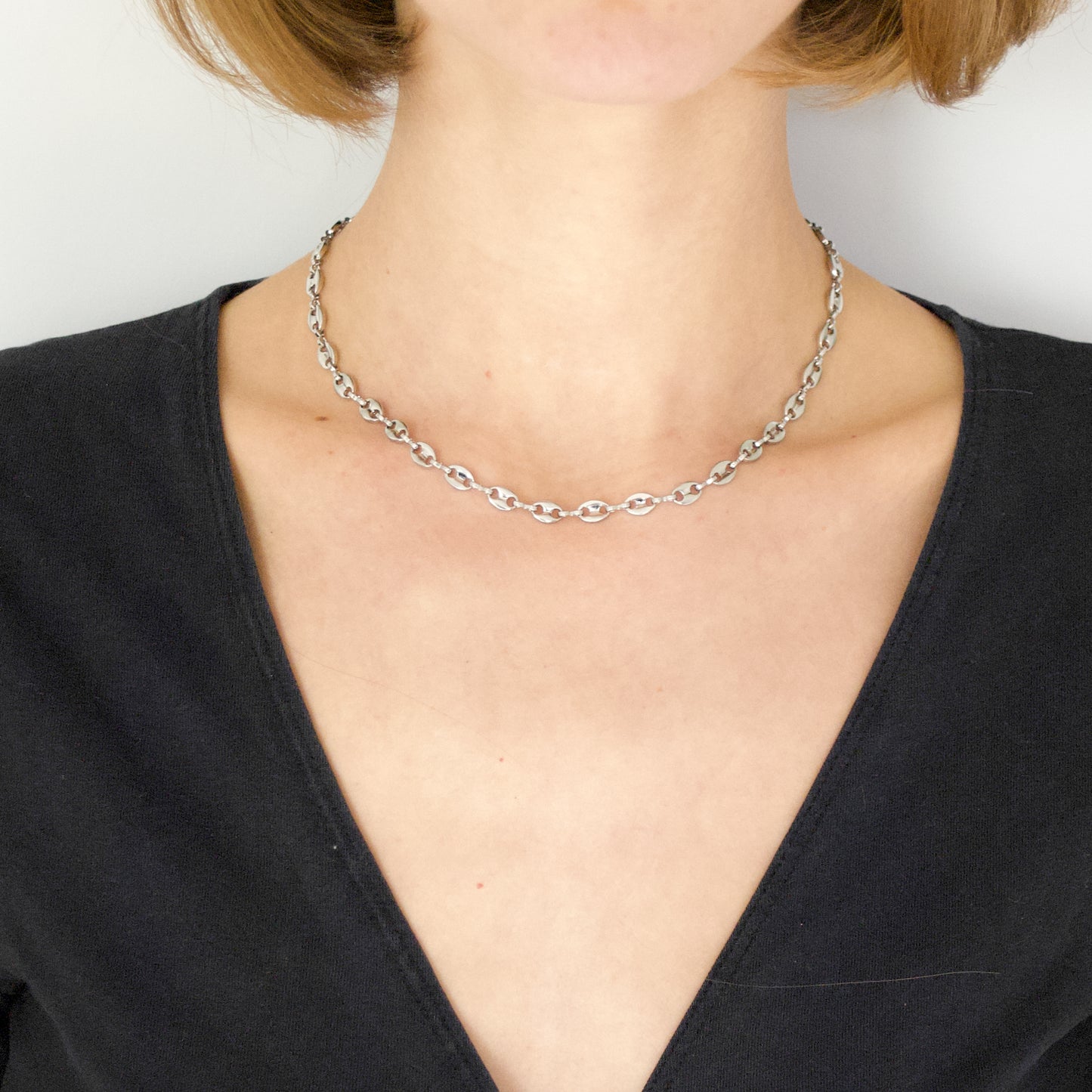 Bold necklace silver