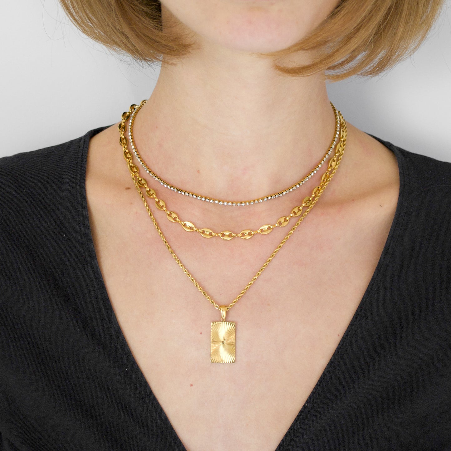 Medaillon necklace gold