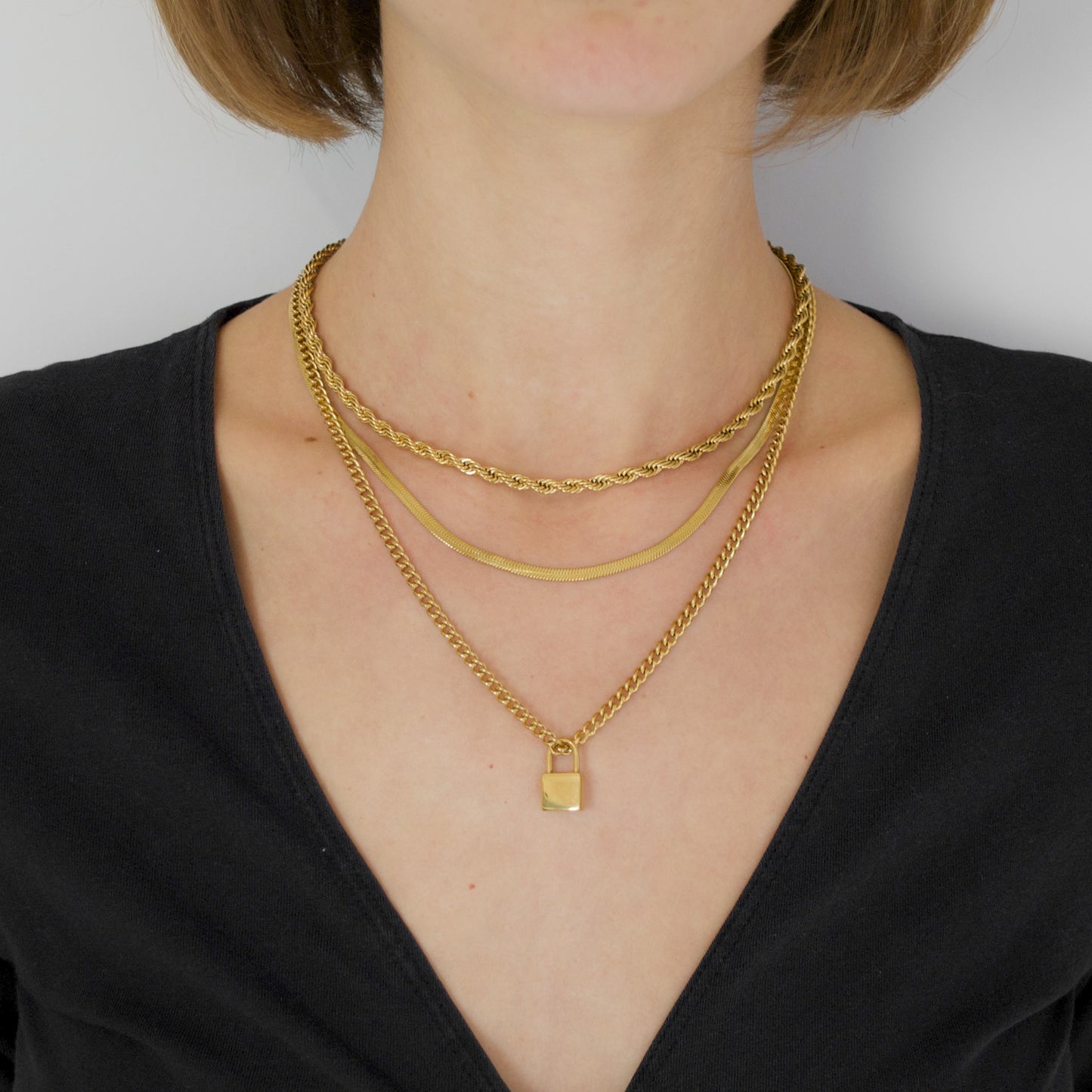 Twisted necklace gold