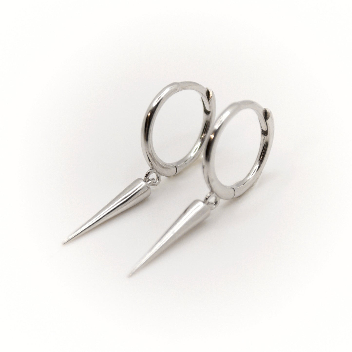 Spike hoops silver