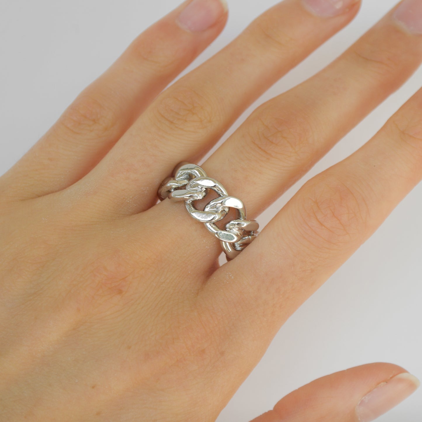 Chain ring silver