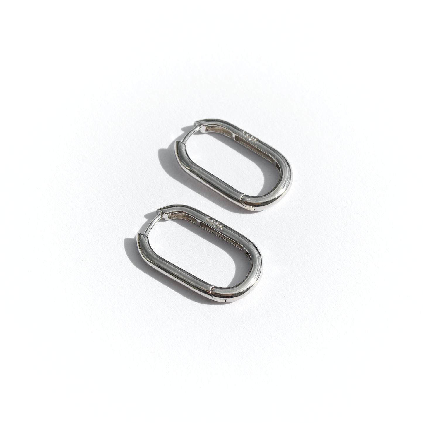 Oval hoops silver