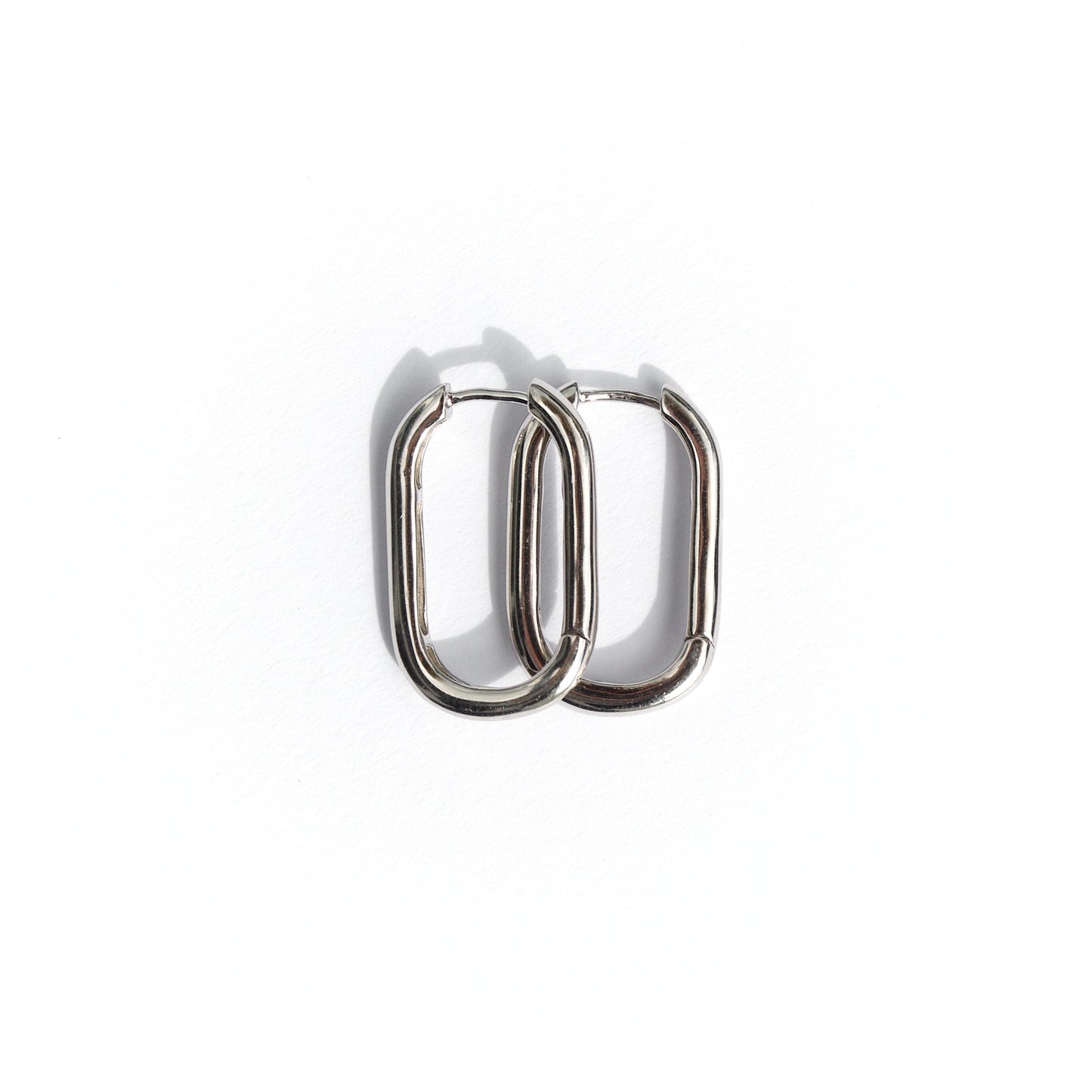 Oval hoops silver