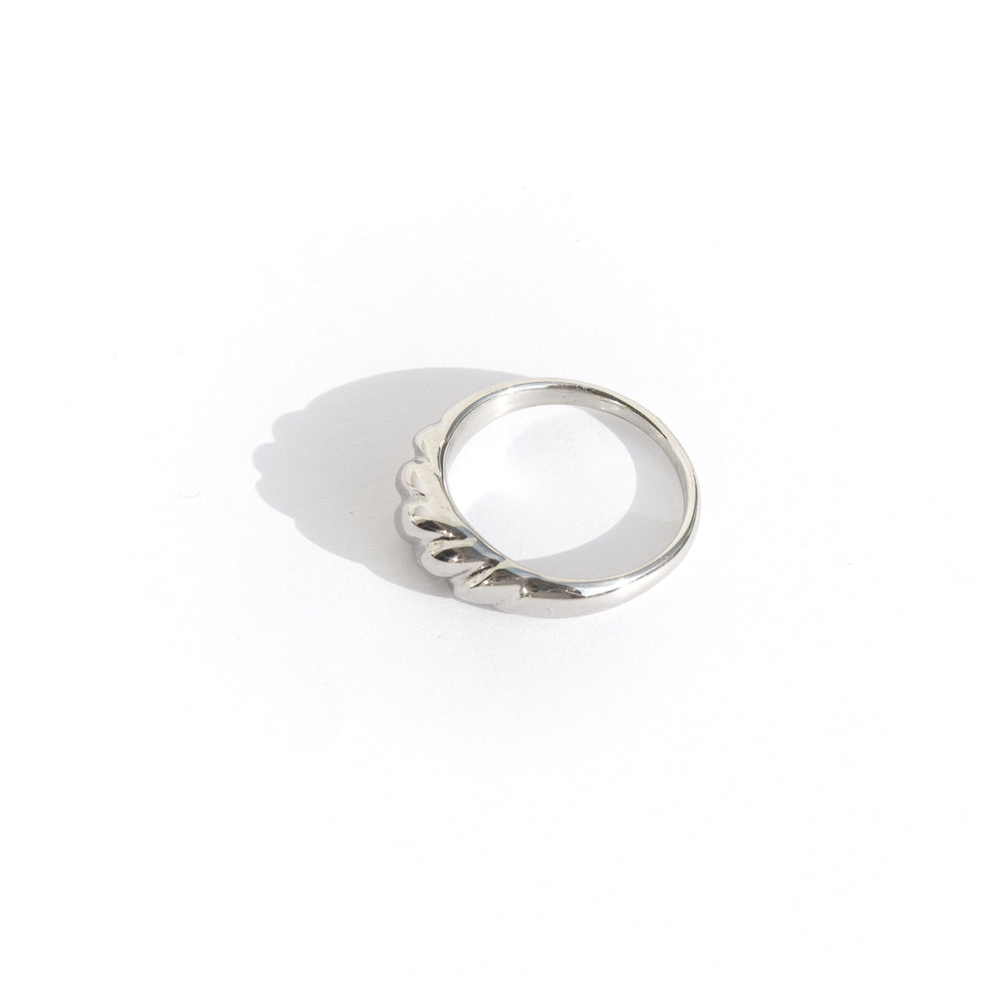 Croissant ring silver