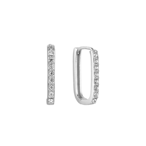 Sparkling hoops silver