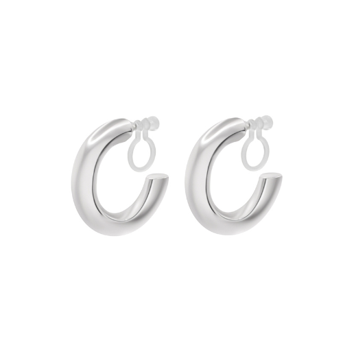 Clip hoops midi silver