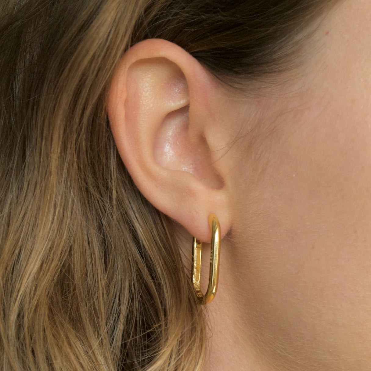 Oval hoops gold